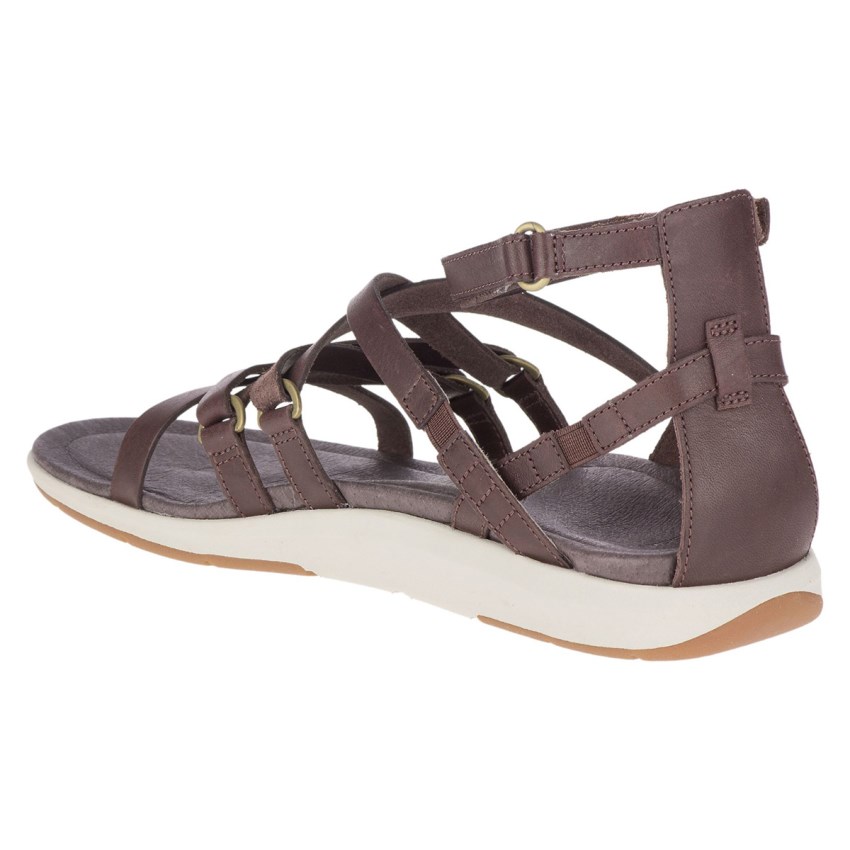 Sandales Merrell Kalari Shaw Mid Marron Foncé Femme | D.H.YOZN